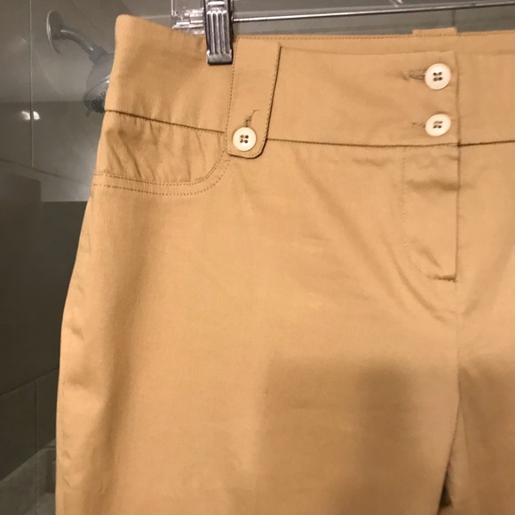 BYE  a European Brand. Tan Pants Tall Wide Waist Band w/ Decorative Belt Loops - Picture 6 of 11
